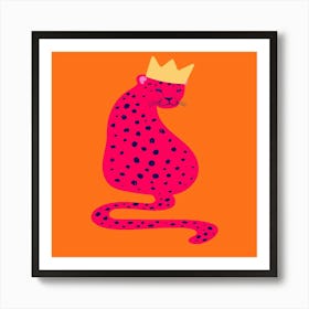 Cheetah In A Crown Art Print