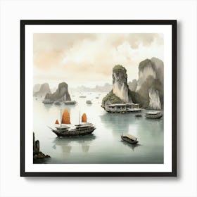 Ha Long Bay Vietnam Art Print 1 Art Print