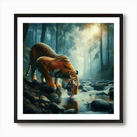 Tiger In The Forest 3 Art Print