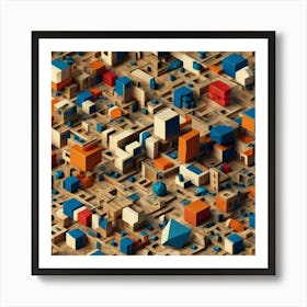 City Of Blocks Art Print