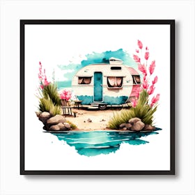 Vintage Camper Art Print