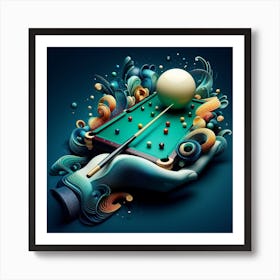 3d Billiards Art Print