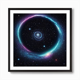 Colorful Portal To An Other Galaxy In Space Illustrative Picture Art Print