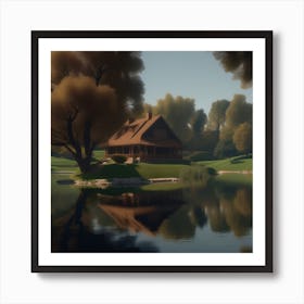 House On The Lake Art Print