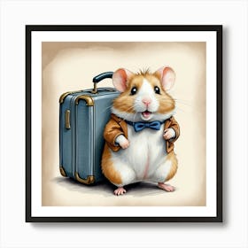 Hamster In A Suit 14 Art Print