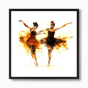 Dance Zone - Ballerina Twins Art Print