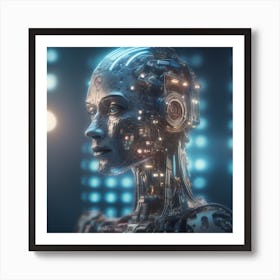 Futuristic Female Robot 29 Art Print