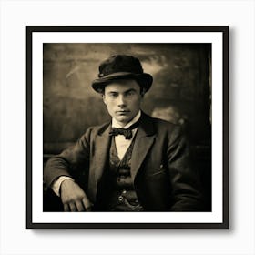 Portrait Of A Man In A Hat Art Print