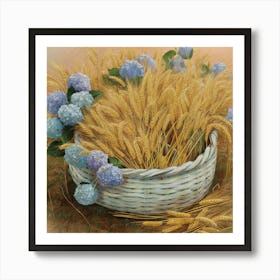 Basket Of Wheat Art Print