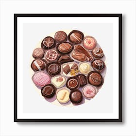 Chocolates On A Plate 1 Art Print