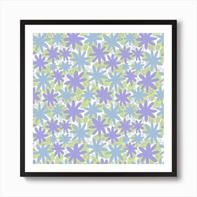 Lilac Daisy Fabric 1 Art Print