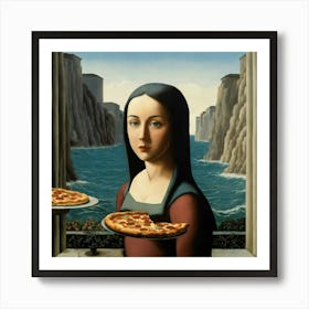 The Venus Offers A Huge Pizza To Us And There Is A (1) Art Print