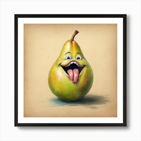 Funny Pear 2 Art Print