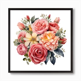 Bouquet Of Roses 1 Art Print