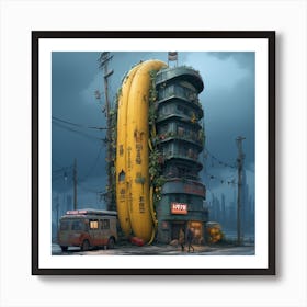 Chinese Hot Dog Building Art Print