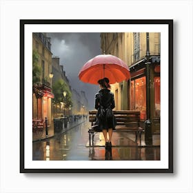 Rainy Night In Paris Art Print 1 Art Print