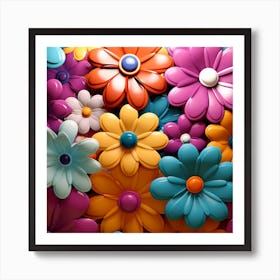 Colorful Flowers 31 Art Print