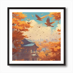 Autumn City Art Print