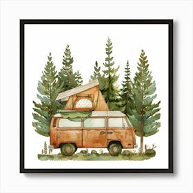 Vw Camper Van Art Print