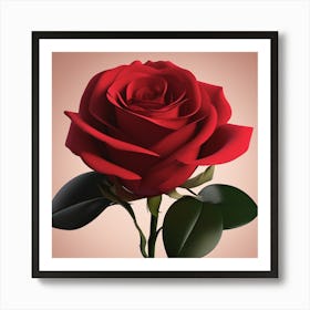 Red Rose Art Print