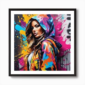 Graffiti Girl 2 Art Print