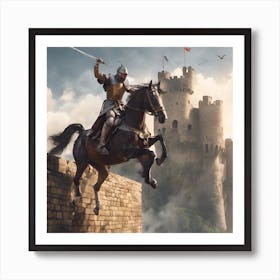 Knight of the castle Art Print