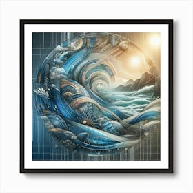 Abstract Wave Painting Art Print