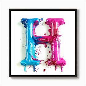 Letter H 7 Art Print