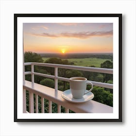 Sunrise On A Balcony 5 Art Print