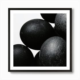 Black Eggs Art Print