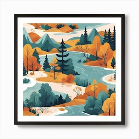 Autumn Landscape 1 Art Print