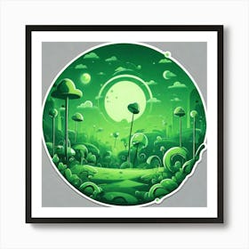 Mushroom Forest Art Print