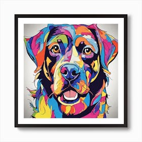 Colorful Dog Painting 1 Art Print