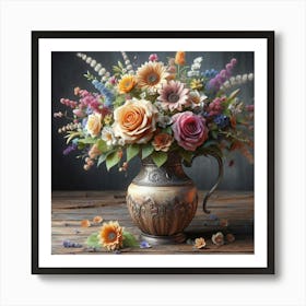 Flowers In A Vase 36 Art Print