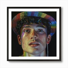 'The Rainbow Hat' Art Print