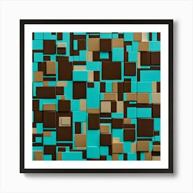 The  MODERN Cubist Style To Deconstruct And Reconstructing CUBES, 215 Art Print