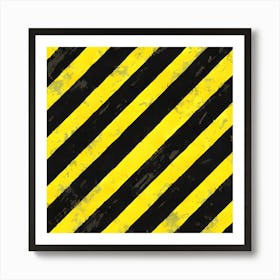 Hazard Stripes Vector Art Print