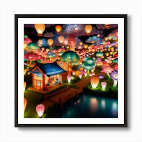 Chinese Lanterns Art Print