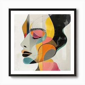 Abstract Portrait Of A Woman 4 - city wall art, colorful wall art, home decor, minimal art, modern wall art, wall art, wall decoration, wall print colourful wall art, decor wall art, digital art, digital art download, interior wall art, downloadable art, eclectic wall, fantasy wall art, home decoration, home decor wall, printable art, printable wall art, wall art prints, artistic expression, contemporary, modern art print, Art Print