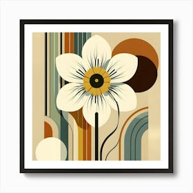 Flower Print In Boho Art Art Print