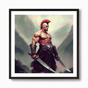 Warrior Spar Art Print