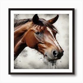 Horse Head Painting Art Print