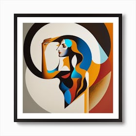 Her in abstract 13 Art Print