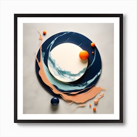Minimalist Aesthetic Abstract Marble Art Art Print