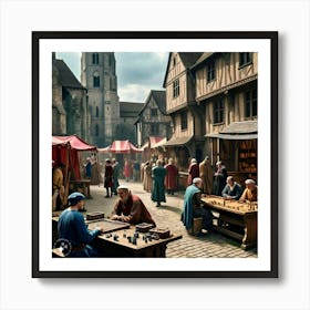 Medieval game station Art Print