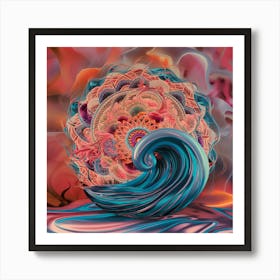Psychedelic Wave Art Print