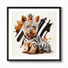 Watercolor Yorkshire Terrier Dog Art Print