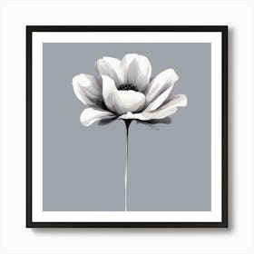 Black And White Flower Art Print