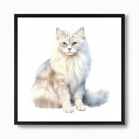 Burmilla Longhair Cat Portrait 1 Art Print