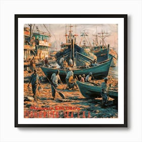 Shanghai Harbor Art Print